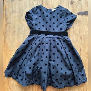 Jacadi Paris Girls Dress velvet polkadots